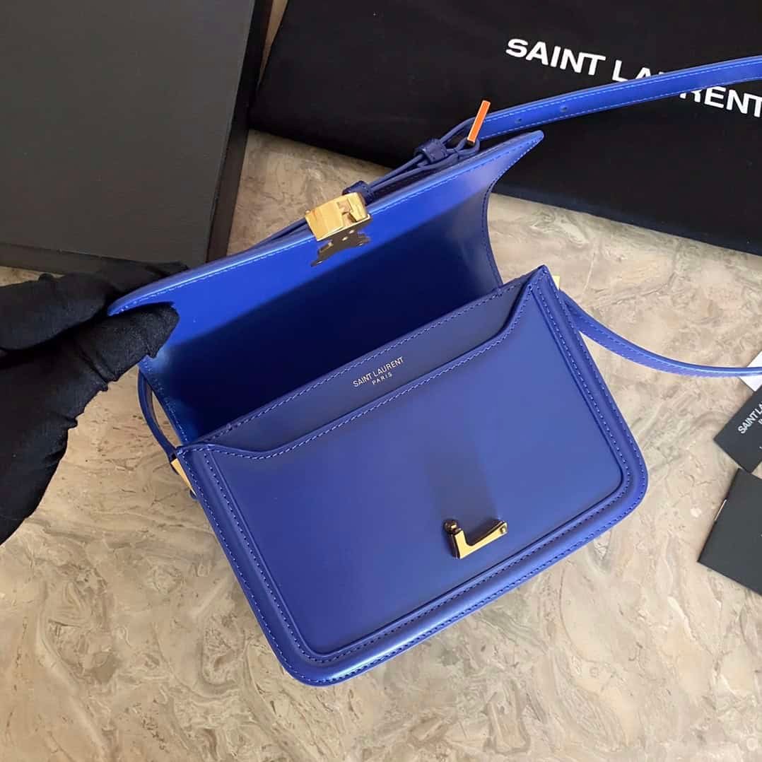 YSL Monogram Cross-body Shoulder Small Handbag - Dark Blue 61880 | Sandra Bags - Image 3
