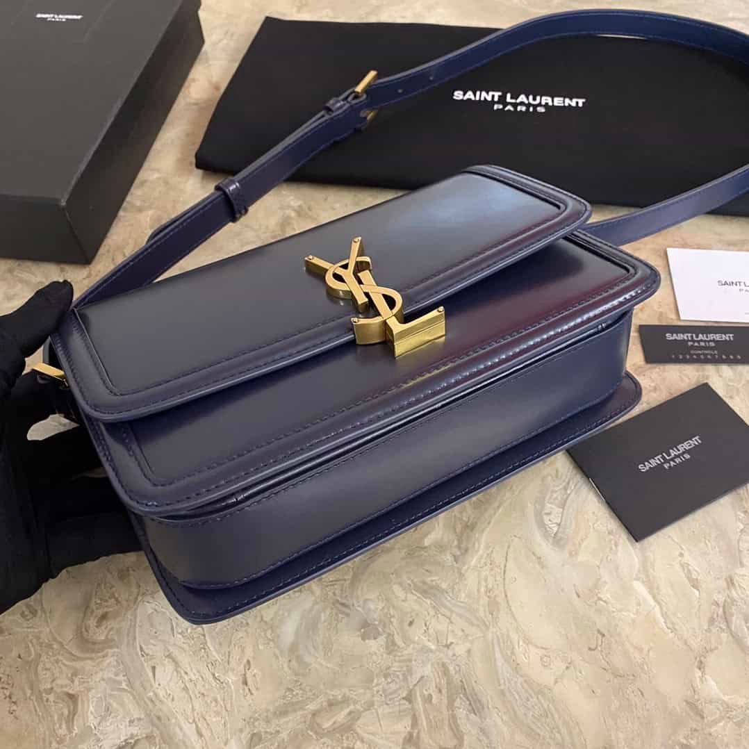 YSL Monogram Cross-body Shoulder Large Handbag - Dark Blue 10503 | Sandra Bags - Image 5