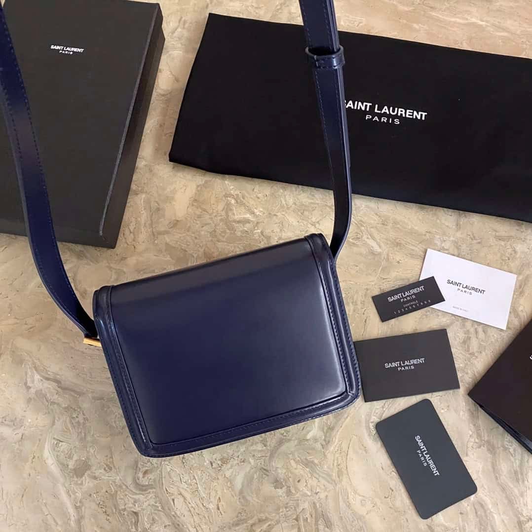 YSL Monogram Cross-body Shoulder Small Handbag - Blue 83362 | Sandra Bags - Image 3