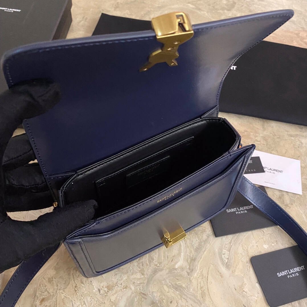 YSL Monogram Cross-body Shoulder Small Handbag - Blue 83362 | Sandra Bags - Image 2