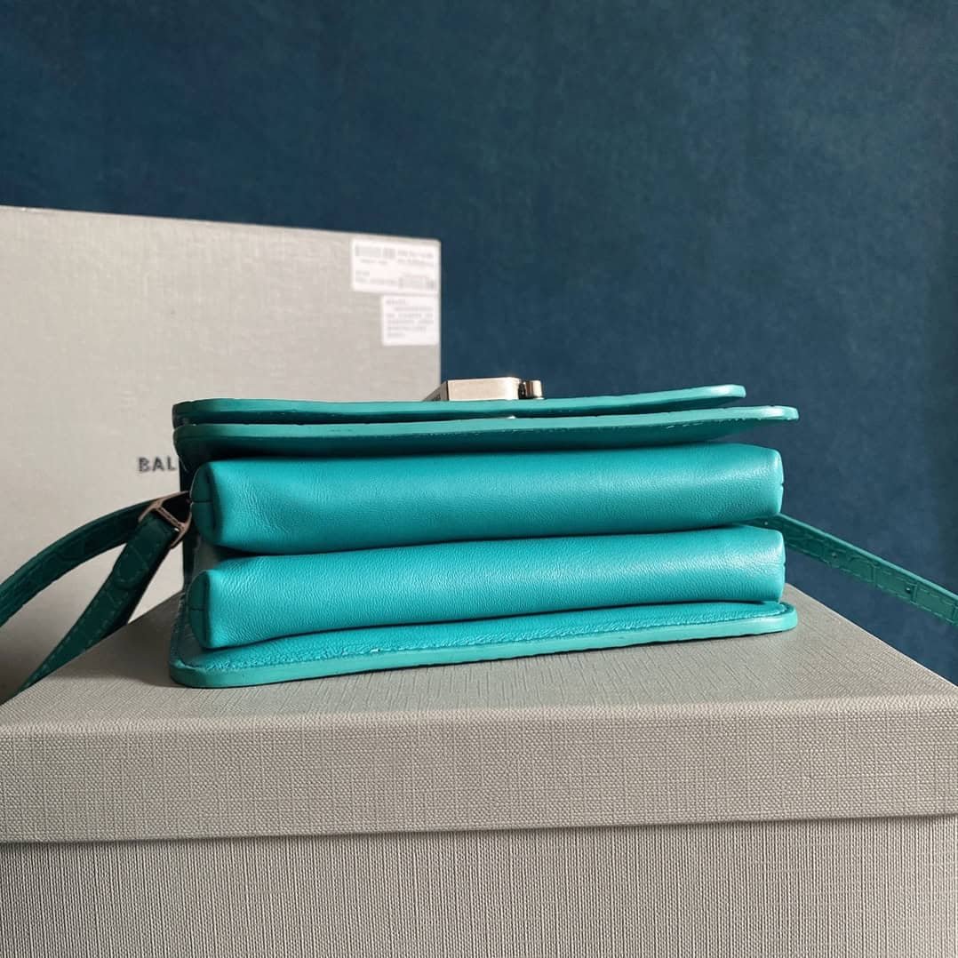 Balenciaga Crocodile Square Box B Bag - Blue 29507 | Sandra Bags - Image 3