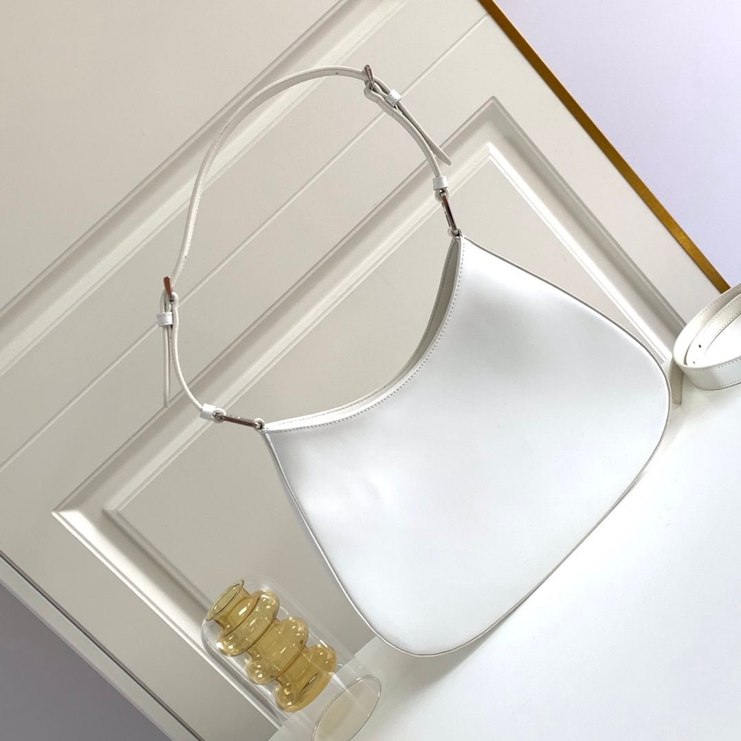 Prada Large Medieval Armpit Bag - White 73693 | Sandra Bags - Image 4