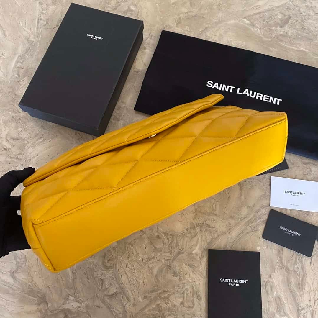 YSL Saint Laurent SADE Puffer Clutch Bag - Yellow 81518 | Sandra Bags - Image 5
