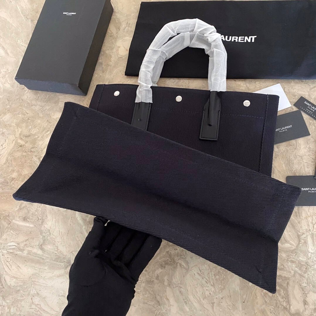 YSL Rive Gauche Beach Bag - Black 39255 | Sandra Bags - Image 3