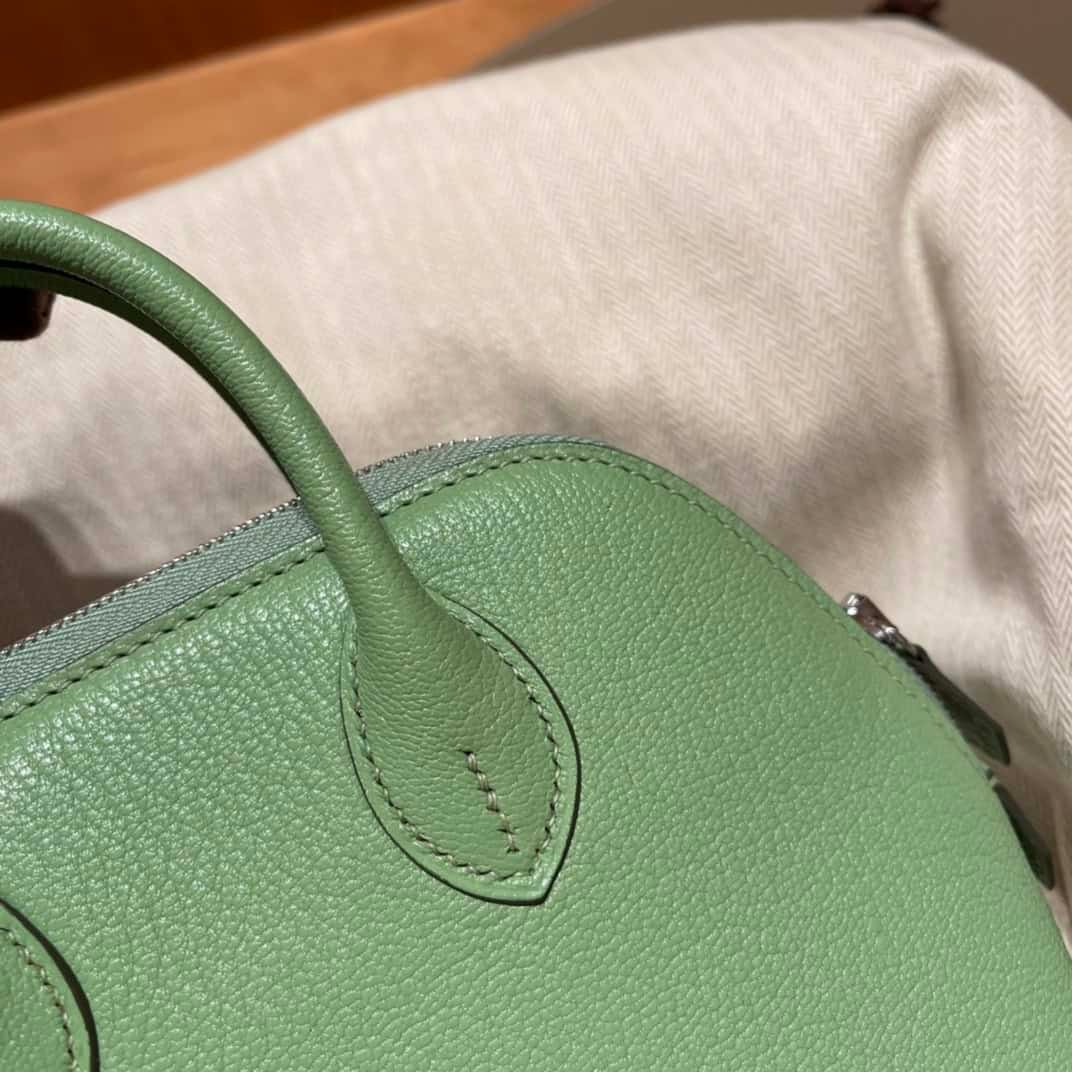 Hermes Mini Bolide Cute Little Shell Bag - Avocado Green 19844 | Sandra Bags - Image 5