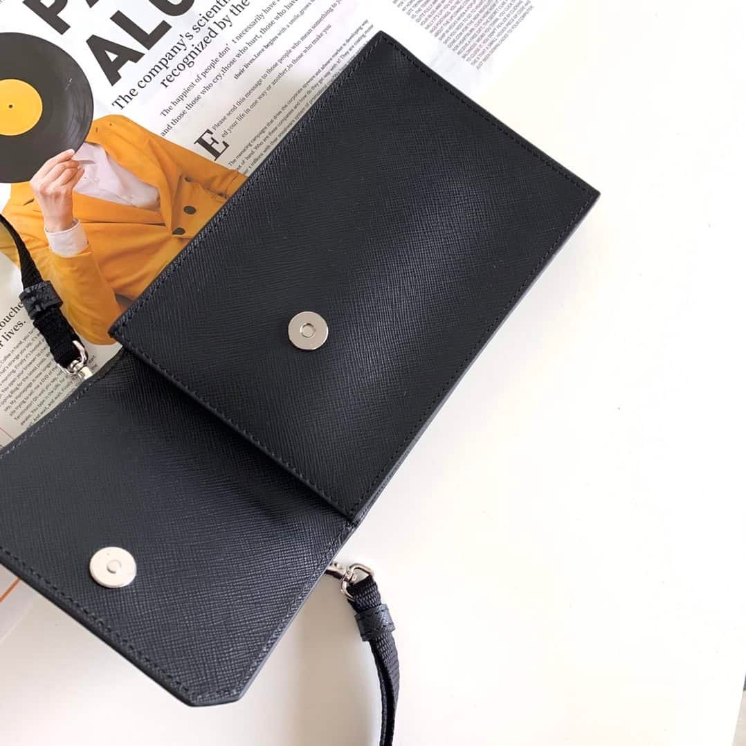 Prada Mobile Phone Bag - Black 36388 | Sandra Bags - Image 3