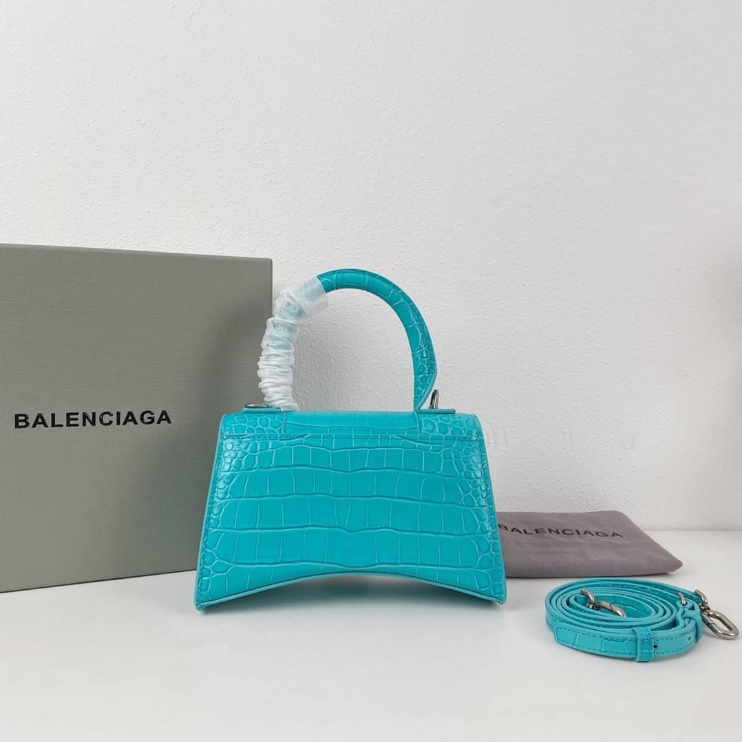 Balenciaga Crocodile XSmall Hourglass Bag - Blue 83876 | Sandra Bags - Image 5