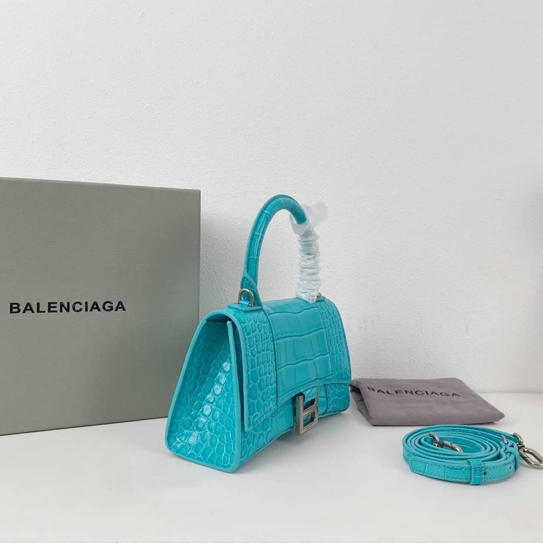 Balenciaga Crocodile XSmall Hourglass Bag - Blue 83876 | Sandra Bags - Image 3