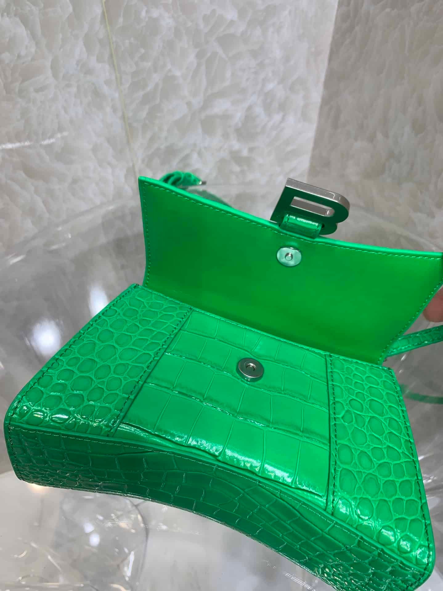 Balenciaga Heavyweight Hourglass Small Bag - Green 26403 | Sandra Bags - Image 3