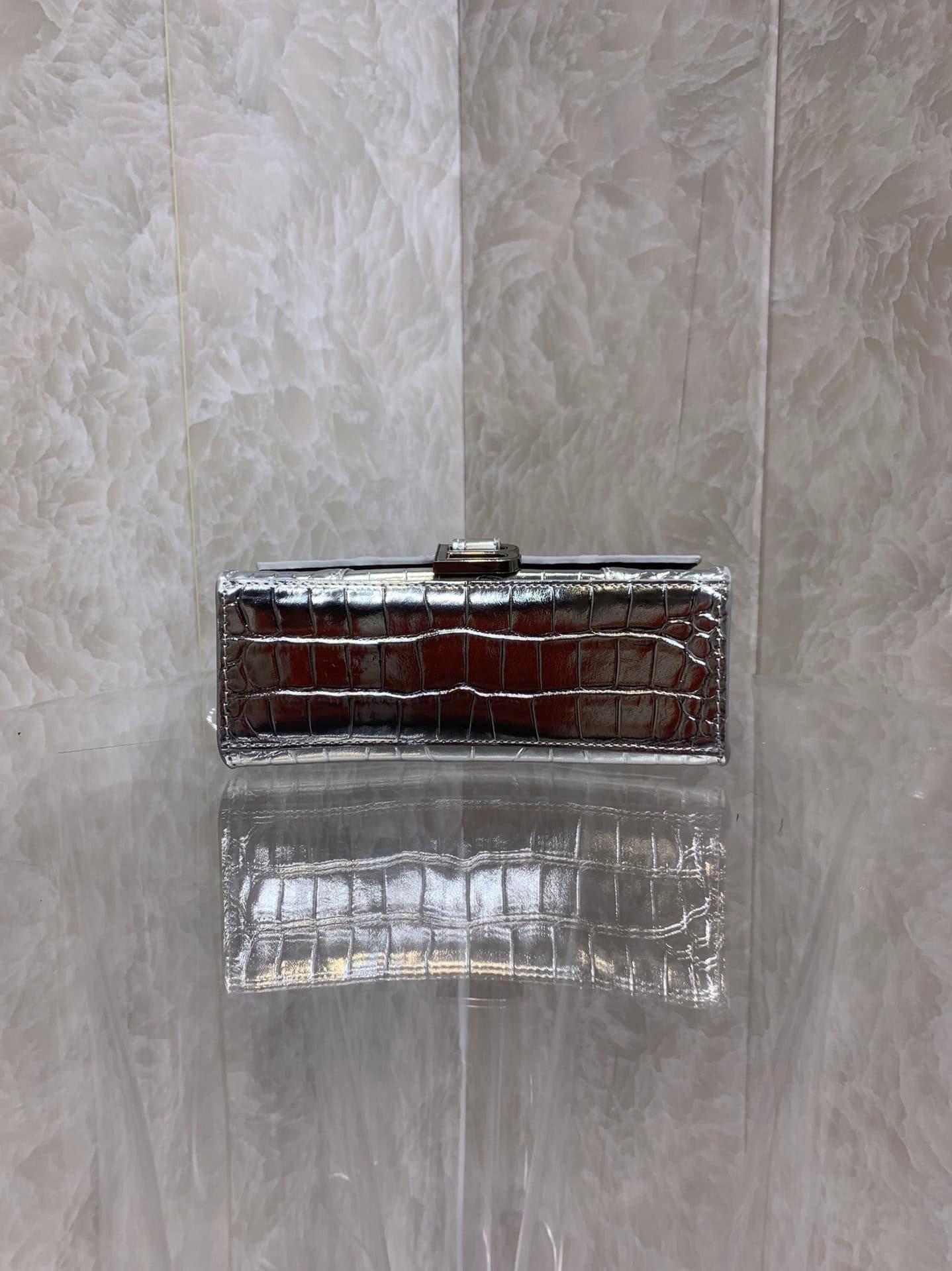 Balenciaga Heavyweight Hourglass Large Bag - Shimmery Silver 65209 | Sandra Bags - Image 2