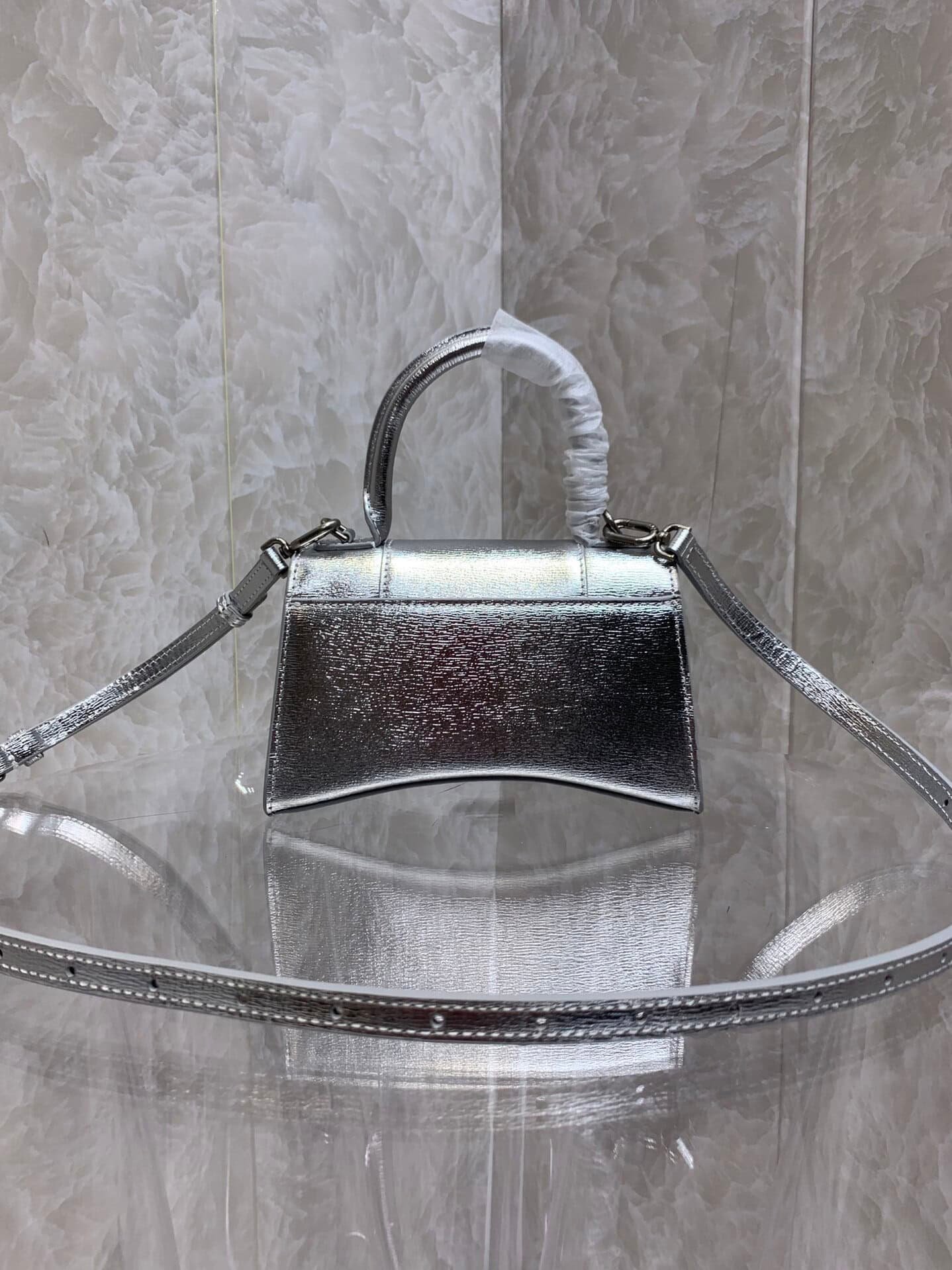 Balenciaga Heavyweight Hourglass Small Bag - Silver 74378 | Sandra Bags - Image 5