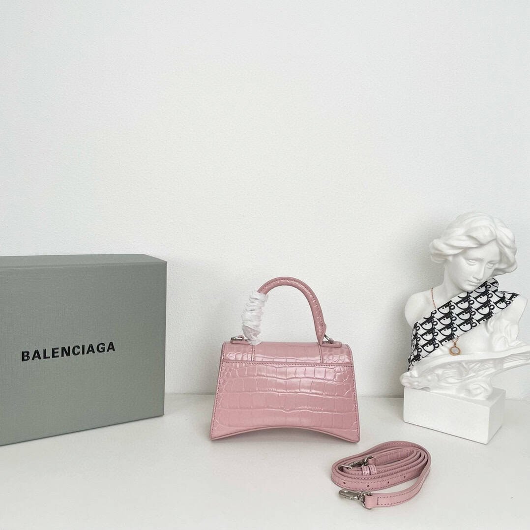 Balenciaga Crocodile XSmall Hourglass Bag - Pink 67983 | Sandra Bags - Image 4
