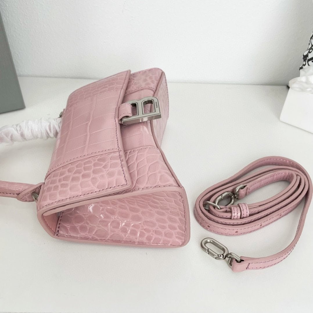 Balenciaga Crocodile XSmall Hourglass Bag - Pink 67983 | Sandra Bags - Image 3