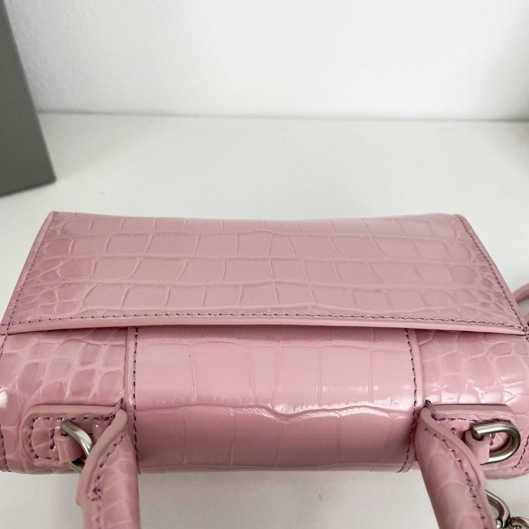Balenciaga Crocodile XSmall Hourglass Bag - Pink 67983 | Sandra Bags - Image 5