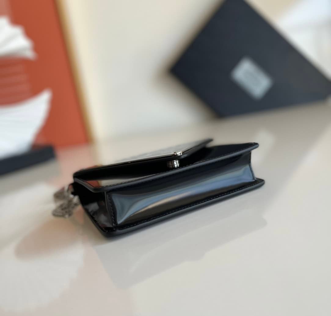 Prada Large Triangular Flip Cover Handbag - Black 78658 | Sandra Bags - Image 3