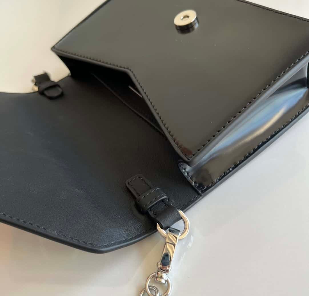 Prada Large Triangular Flip Cover Handbag - Black 78658 | Sandra Bags - Image 2