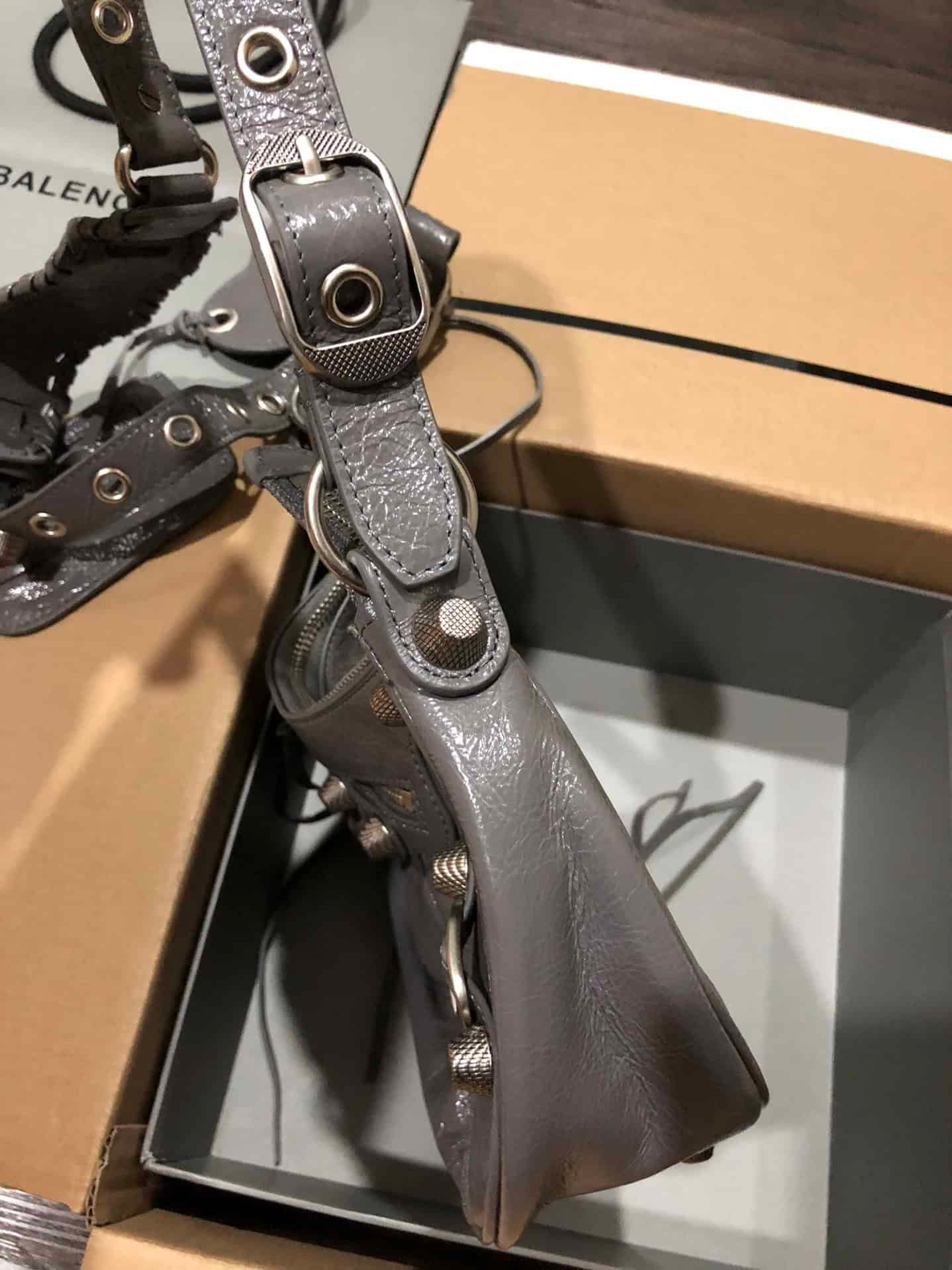 Balenciaga Le Cagole Half-Moon Small Armpit Dumpling Bag - Gray 28370 | Sandra Bags - Image 2