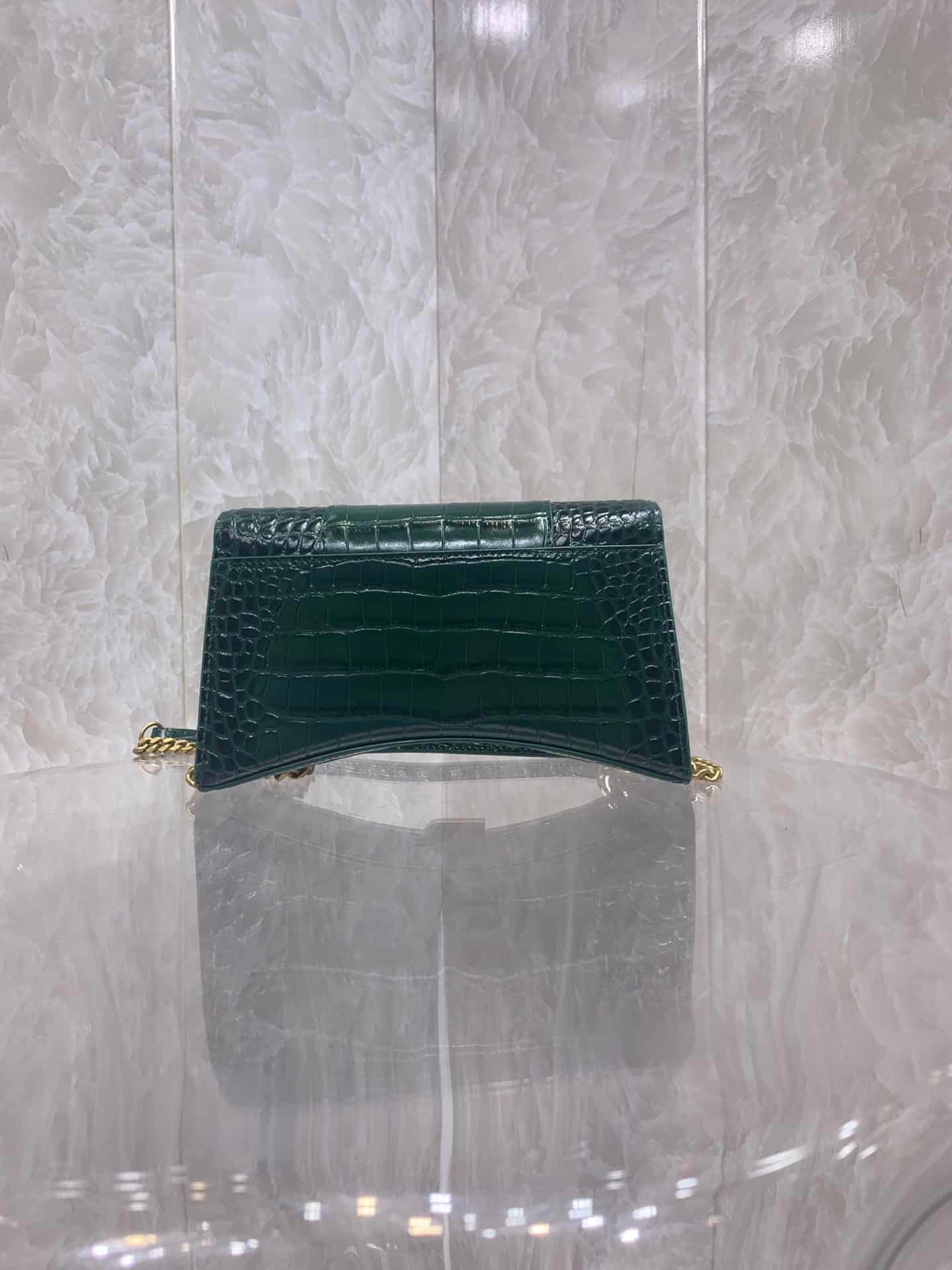 Balenciaga Hourglass Chain Bag - Green (Golden Buckle) 50299 | Sandra Bags - Image 5