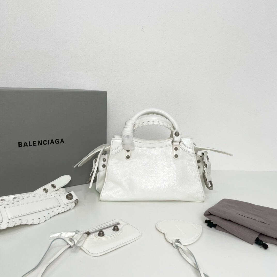 Balenciaga Neo Cagole Explosive Motorbike Bag - White 63237 | Sandra Bags - Image 5