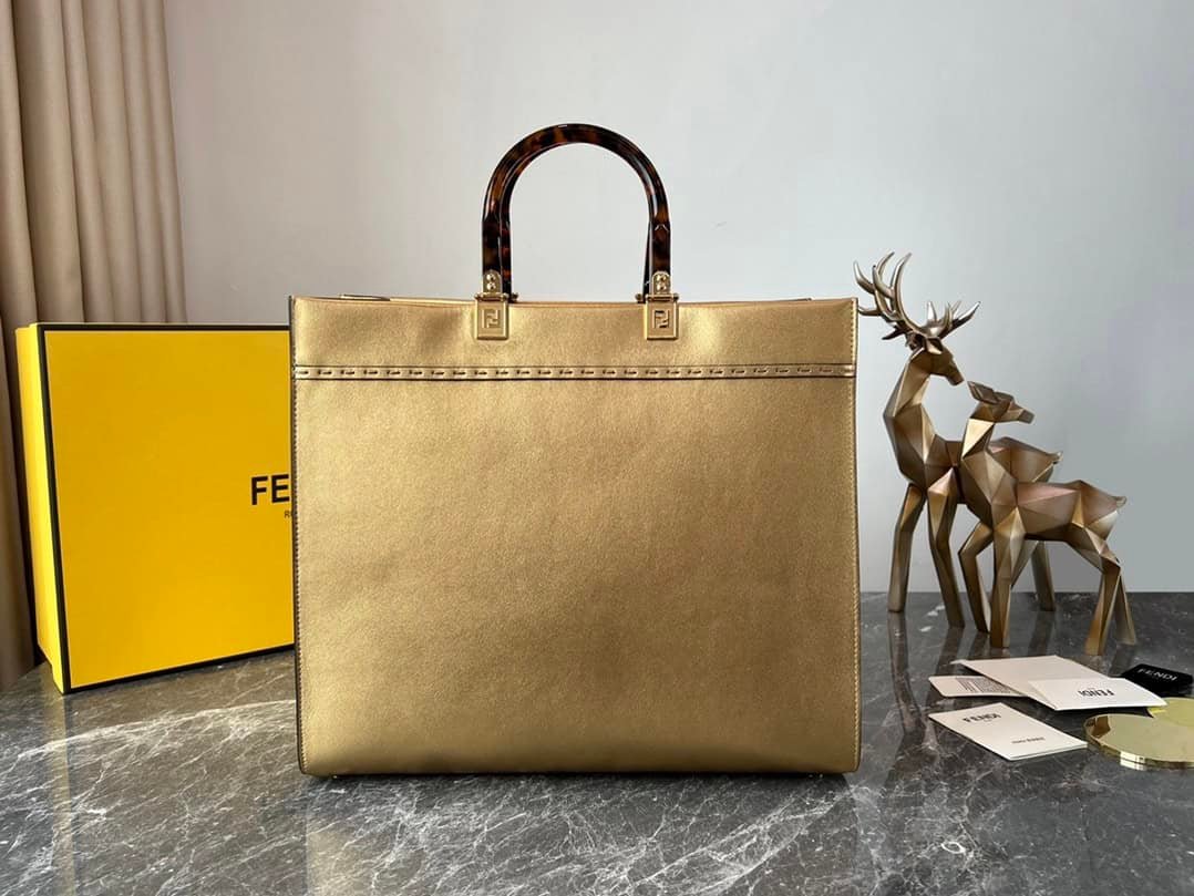 Fendi Sunshine Small Tote Bag - Gold 26801 | Sandra Bags - Image 4
