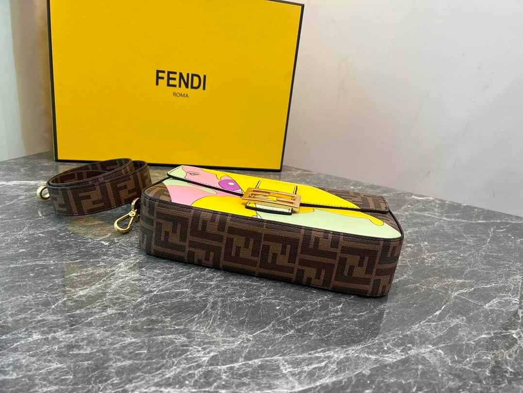 Fendi Baguette Medium Bag - Yellow 60007 | Sandra Bags - Image 3