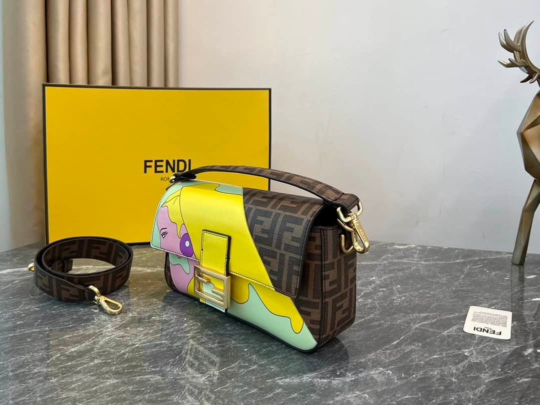 Fendi Baguette Medium Bag - Yellow 60007 | Sandra Bags - Image 5