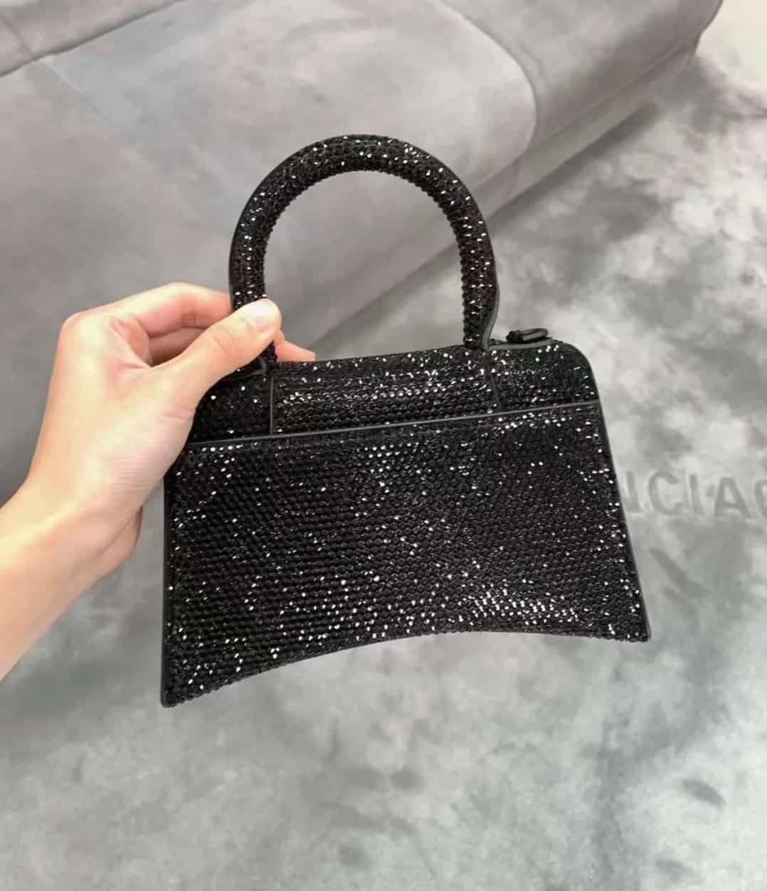 Balenciaga Super Mini Hourglass Bag - Black 10443 | Sandra Bags - Image 3