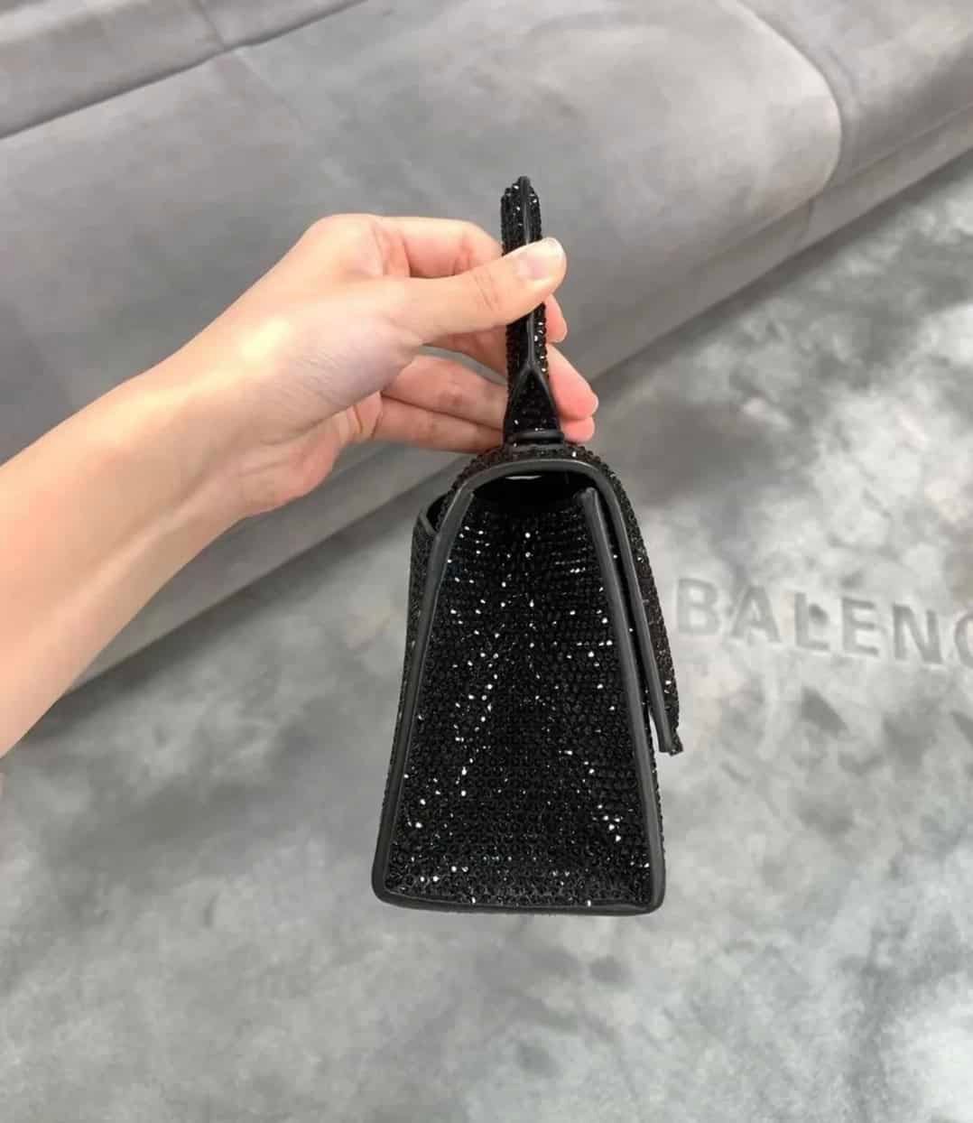 Balenciaga Super Mini Hourglass Bag - Black 10443 | Sandra Bags - Image 4