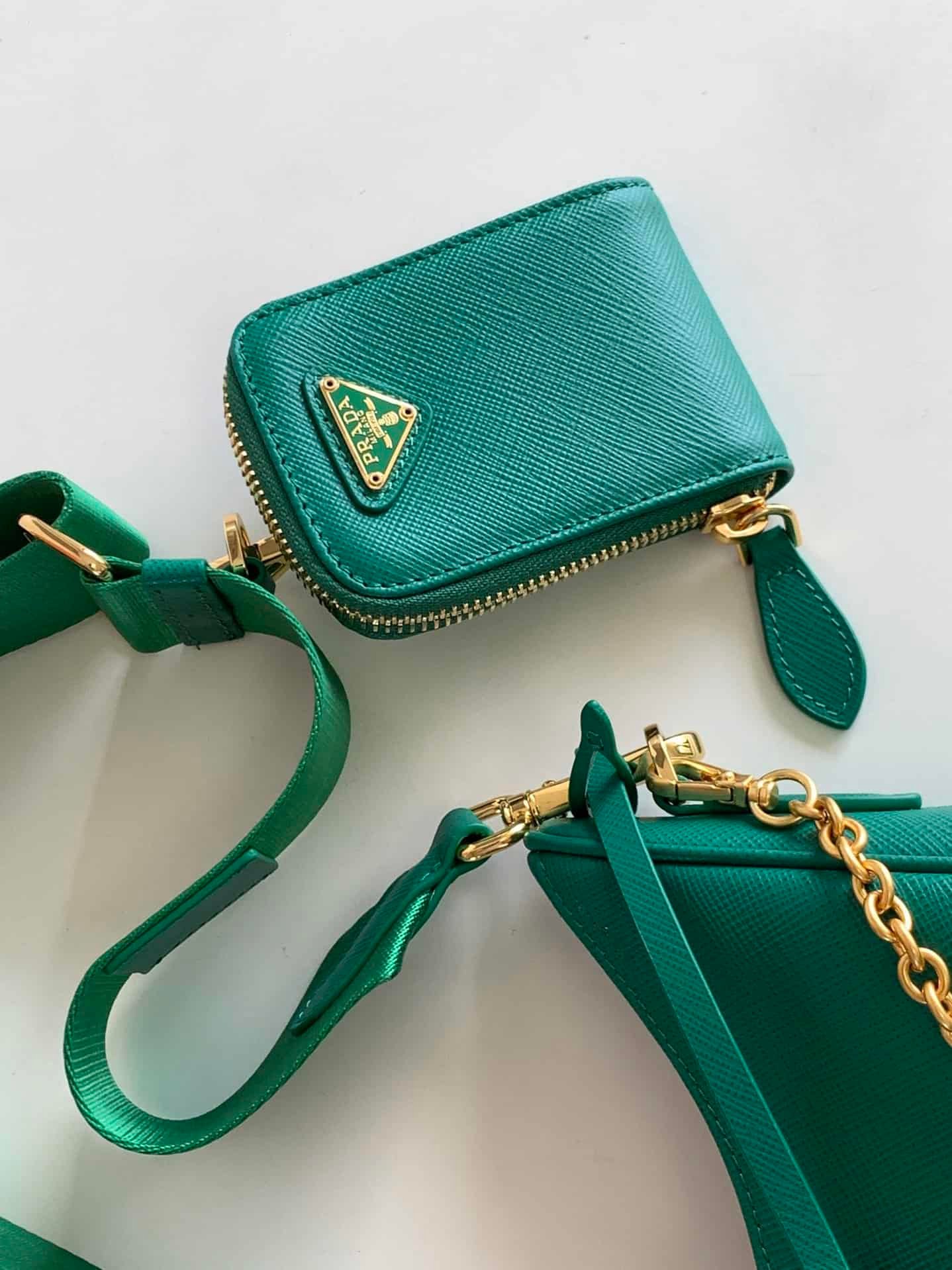 Prada Baokuanqnylon Hobo Large Handbag - Green 64818 | Sandra Bags - Image 2