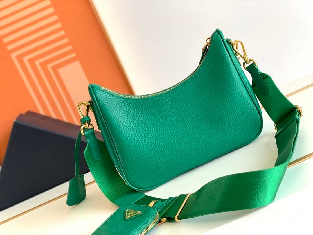Prada Baokuanqnylon Hobo Large Handbag - Green 64818 | Sandra Bags - Image 4
