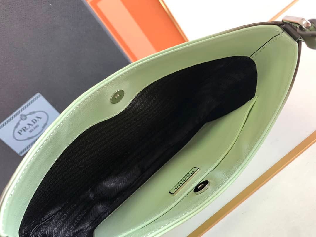 Prada Two-Color Women's Armpit Bag - Green 44126 | Sandra Bags - Image 2