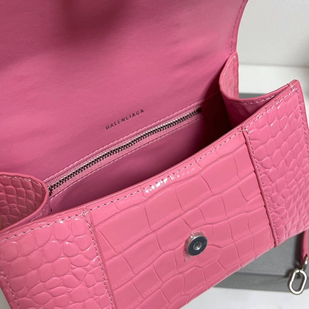 Balenciaga Crocodile Small Hourglass Bag - Pink 81267 | Sandra Bags - Image 2
