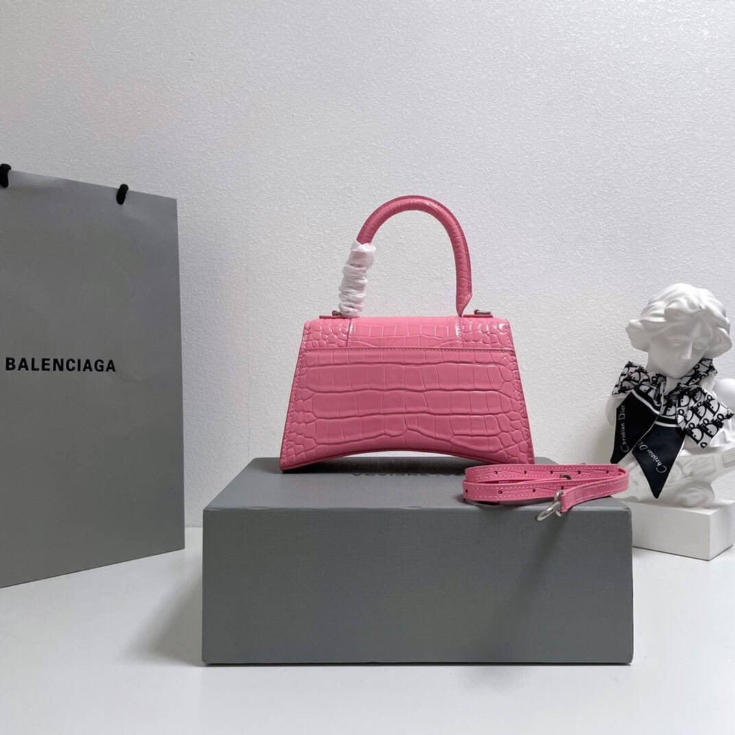 Balenciaga Crocodile Small Hourglass Bag - Pink 81267 | Sandra Bags - Image 5