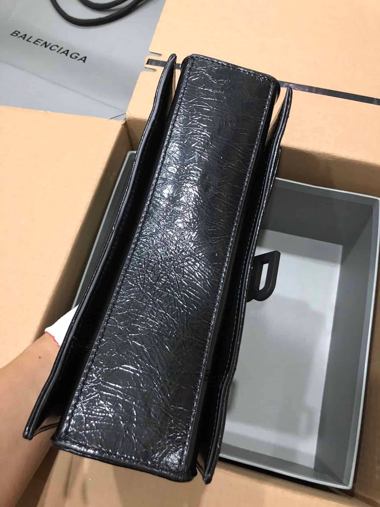 Balenciaga Crush Hourglass Small Chain Bag - Black 10568 | Sandra Bags - Image 2