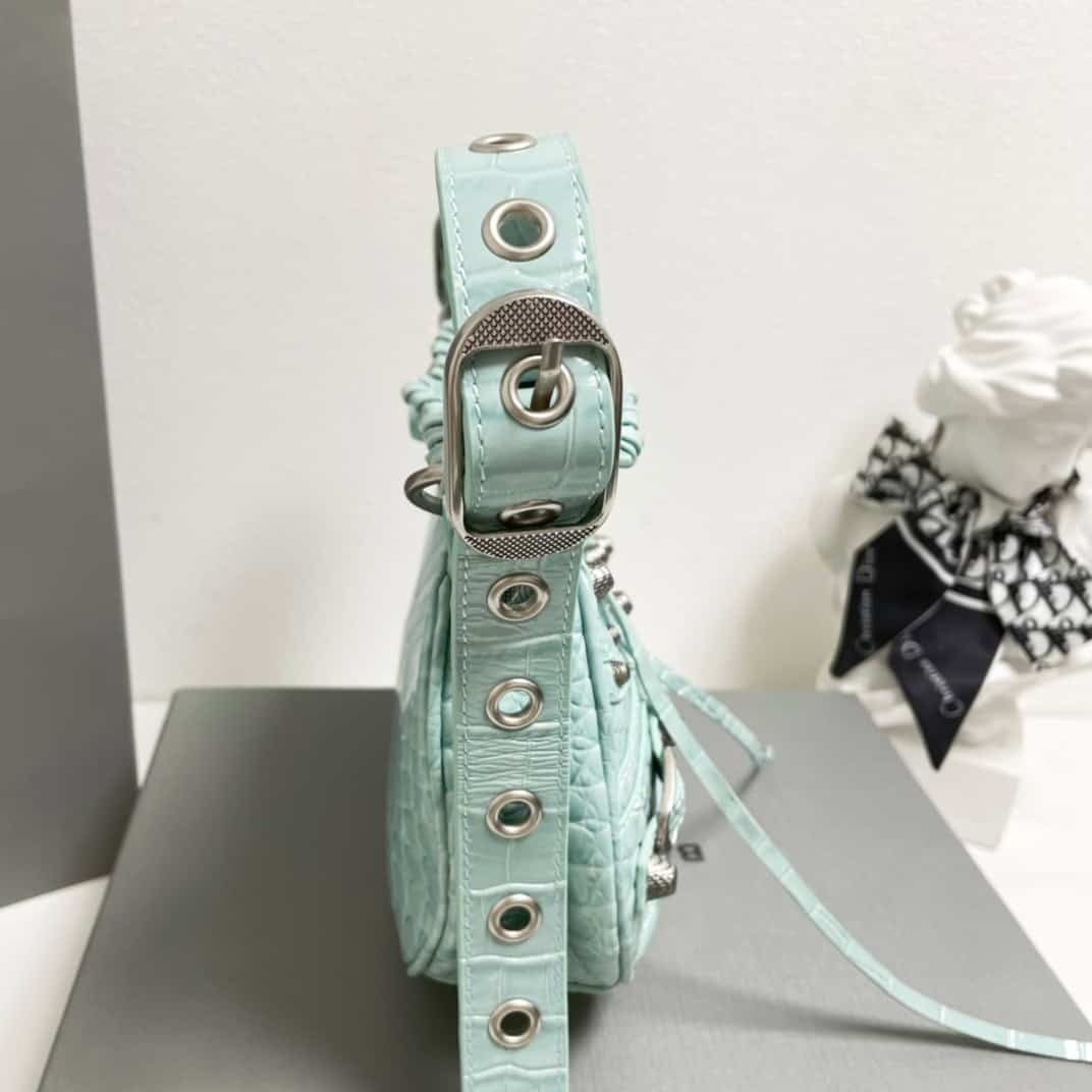 Balenciaga Le Cagole Half-Moon Small Armpit Dumpling Bag - Green 12992 | Sandra Bags - Image 3