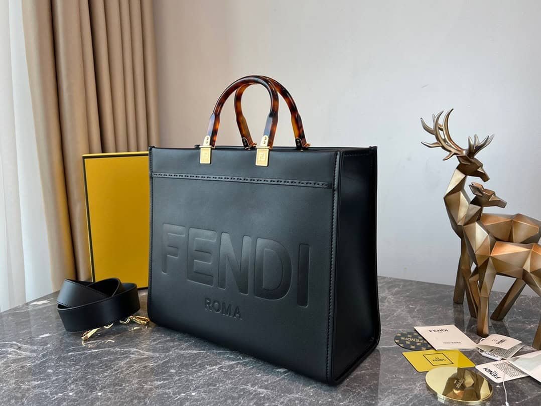 Fendi Sunshine Small Tote Bag - Black 70386 | Sandra Bags - Image 5