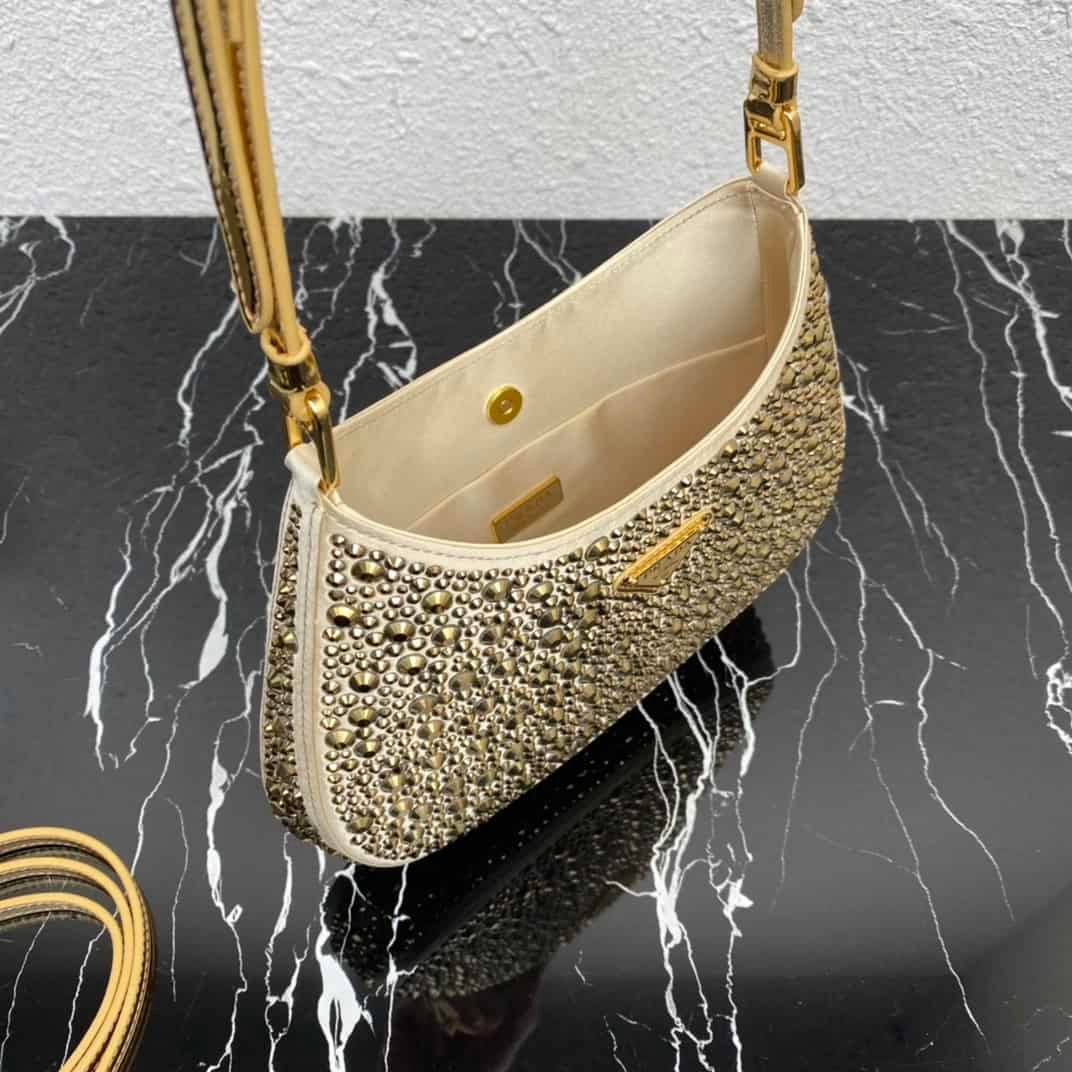 Prada Gold Starry Underarm Bag - Gold 74219 | Sandra Bags - Image 2