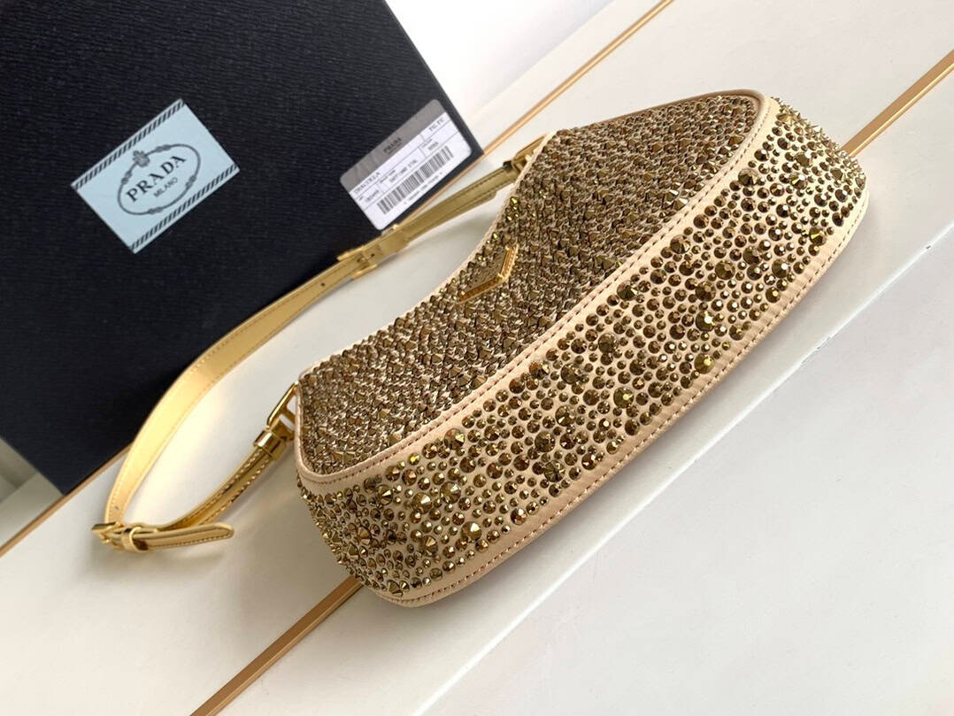 Prada Gypsophila Underarm Bag - Gold 89110 | Sandra Bags - Image 3