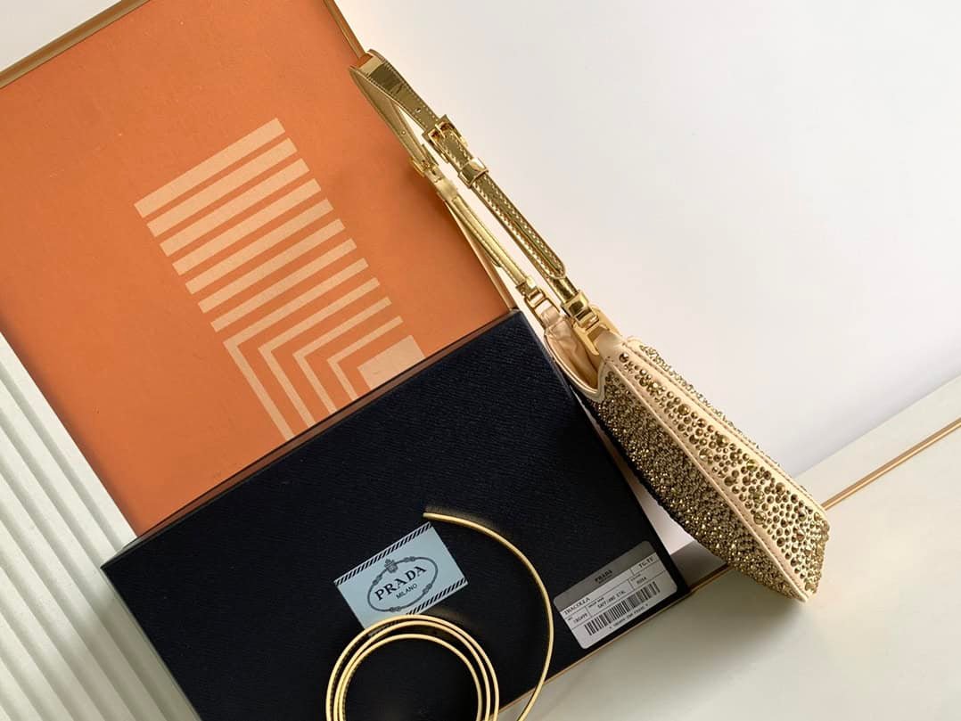 Prada Gypsophila Underarm Bag - Gold 89110 | Sandra Bags - Image 5