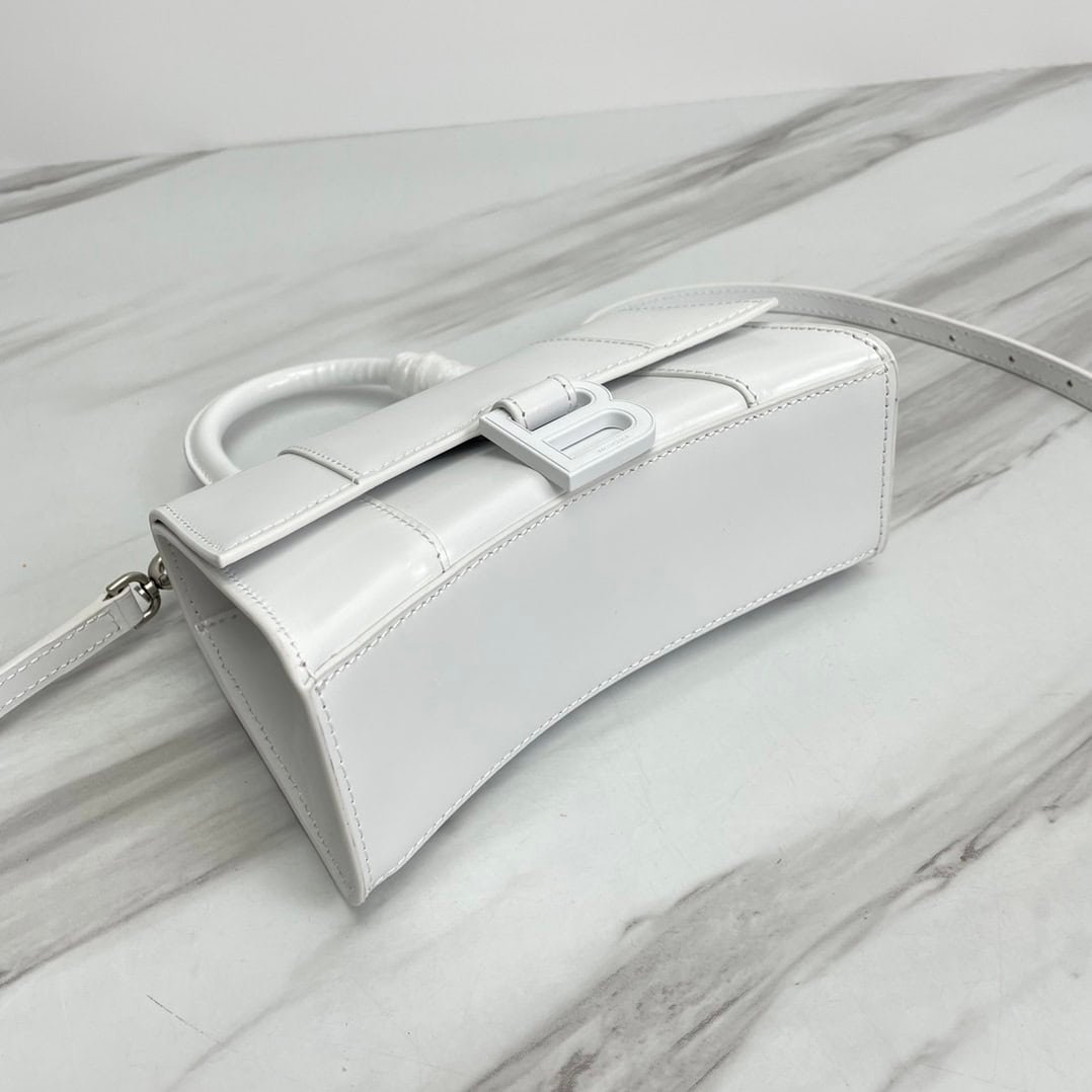 Balenciaga Hourglass Small Bag (White Buckle) - White 64446 | Sandra Bags - Image 3