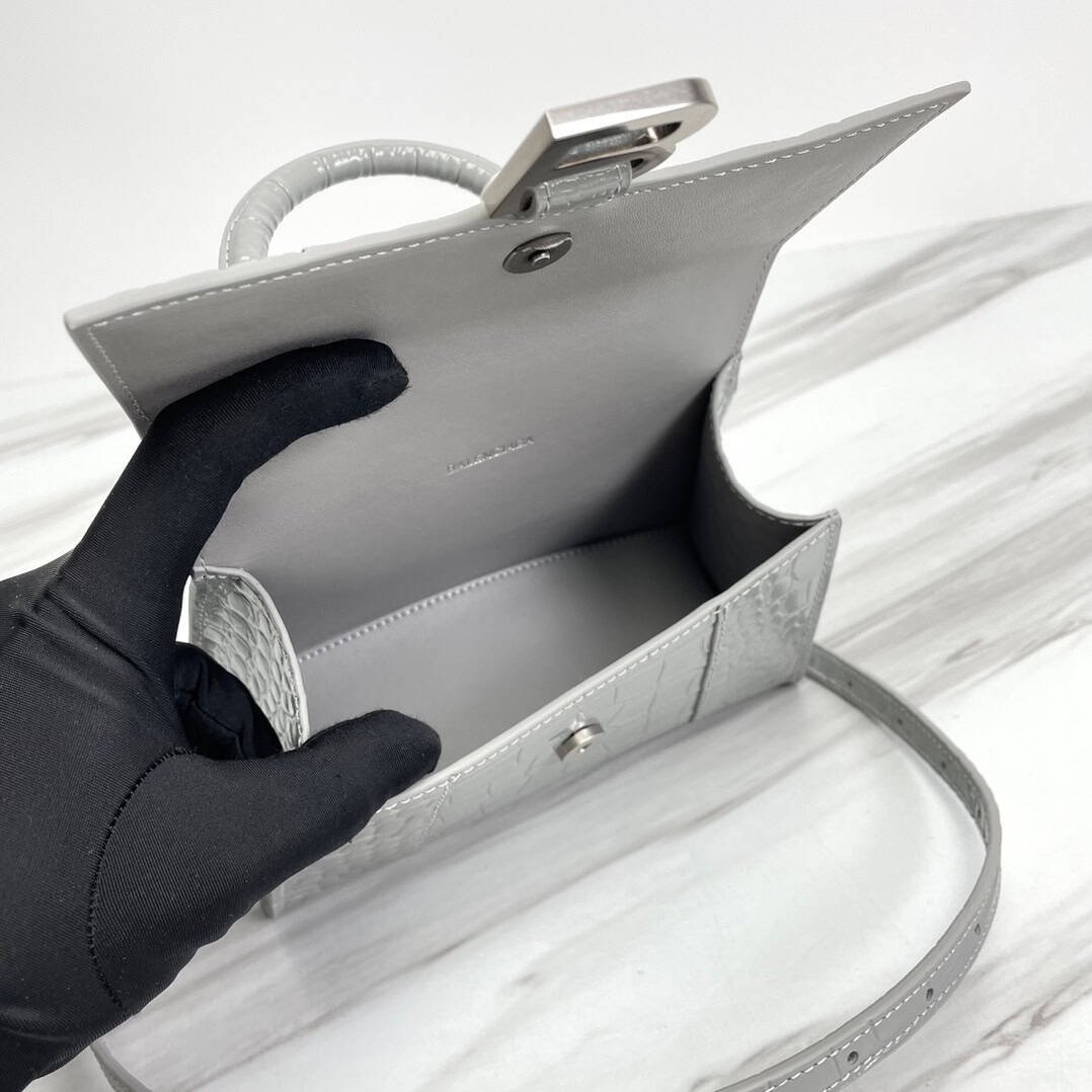 Balenciaga Hourglass Small Bag (Silver Buckle) - Gray 42705 | Sandra Bags - Image 2