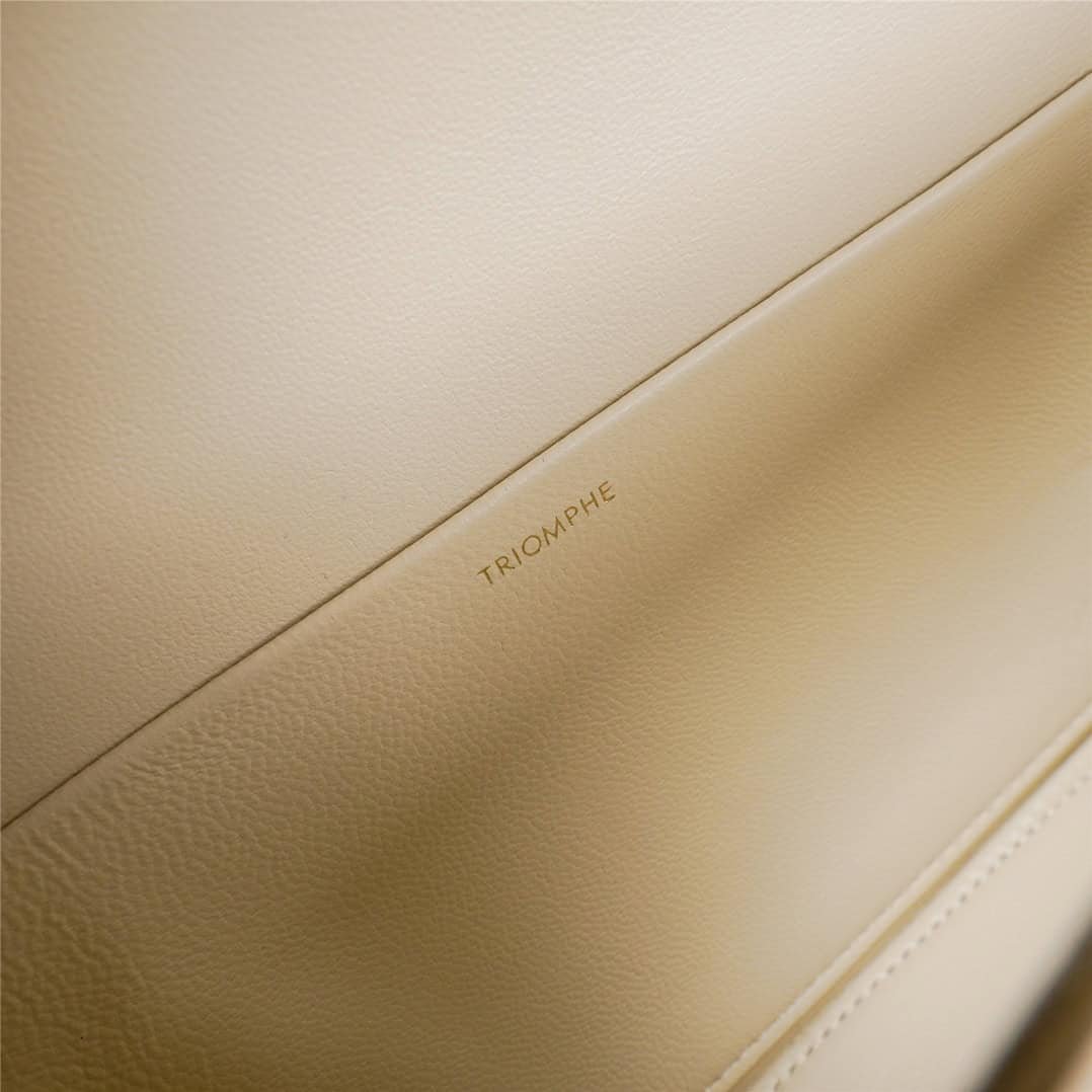 Celine Triomphe Shiny Cow Leather Armpit Bag - off White 77976 | Sandra Bags - Image 2