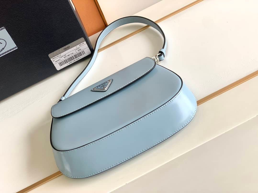 Prada Small Armpit Bag - Flip Interstellar Blue 99844 | Sandra Bags - Image 3