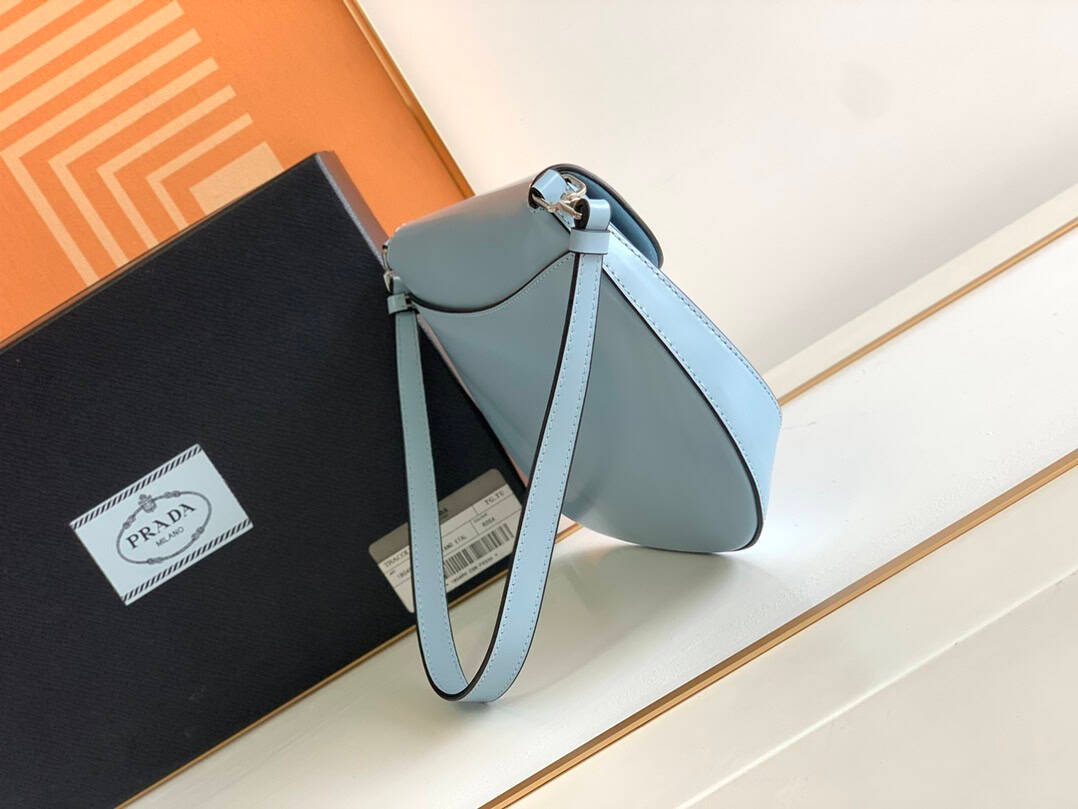 Prada Small Armpit Bag - Flip Interstellar Blue 99844 | Sandra Bags - Image 5