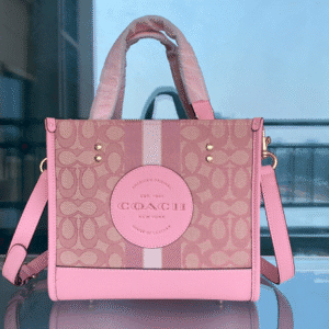 Coach Striped Print Tote Bag - Pink 12423 | Sandra Bags