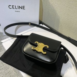 Celine 2022 New Mini Headphone Bag - Black 10828 | Sandra Bags