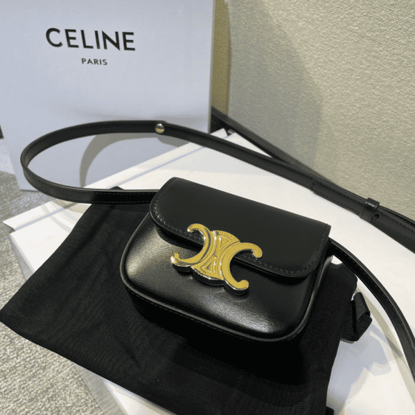 Celine 2022 New Mini Headphone Bag - Black 10828 | Sandra Bags