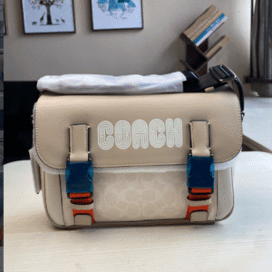 Coach Men's Track Crossbody Messenger Bag - Cream 83018 | Sandra Bags