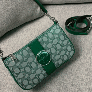 Coach Lonniebaguette Women's Handbag - Green 33306 | Sandra Bags