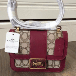 Coach Alie Series Small Handbag - Burgundy 92674 | Sandra Bags